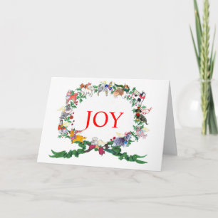 12 Hunde Weihnachts-Grußkarte, Version 2015 Feiertagskarte