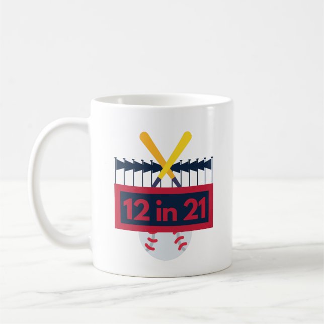 12 im 21 Baseball Kaffeetasse (Links)
