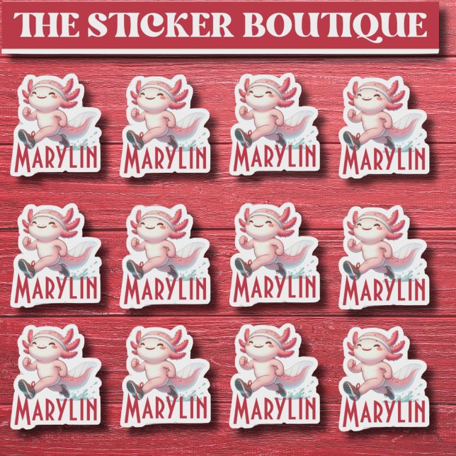 12 in einem Niedlichen Individuelle Name mit Axolo Aufkleber (Von Creator hochgeladen)