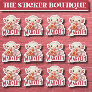 12 in einem Niedlichen Individuelle Name Pizza-Lov Aufkleber