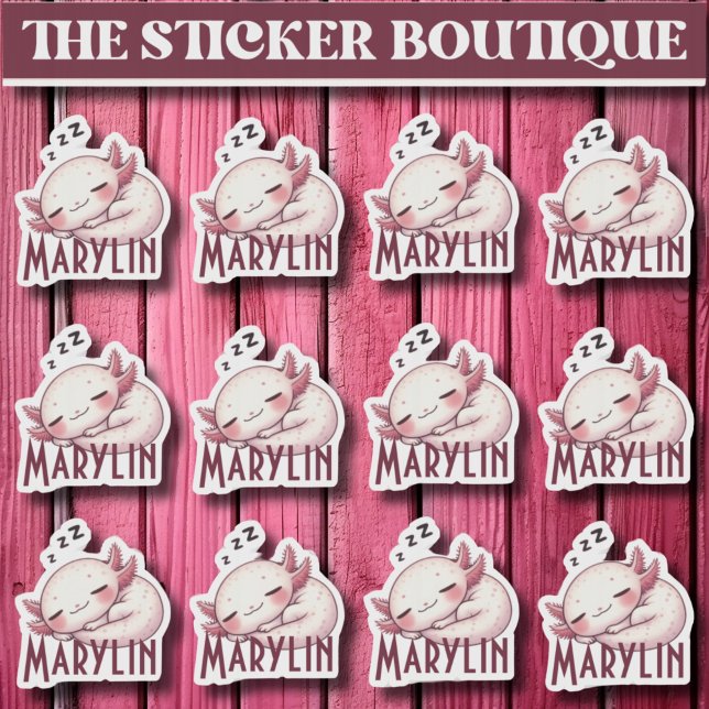 12 in einem Niedlichen Individuelle Name Schlafen  Aufkleber (Von Creator hochgeladen)