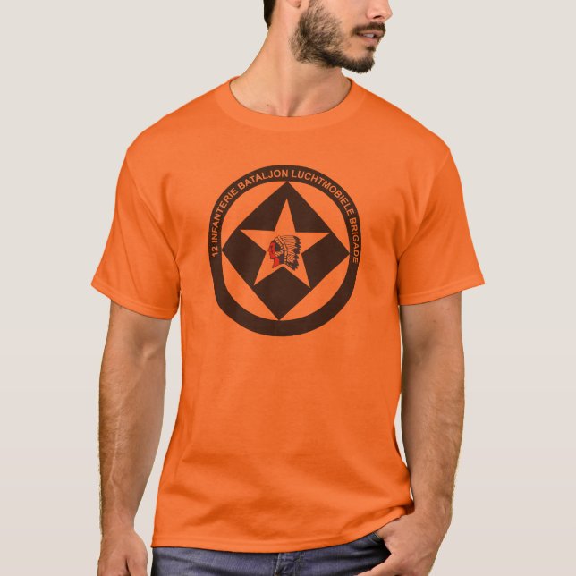 12 Infbat Luchtmobiele Brigade logo 2 T-Shirt (Vorderseite)