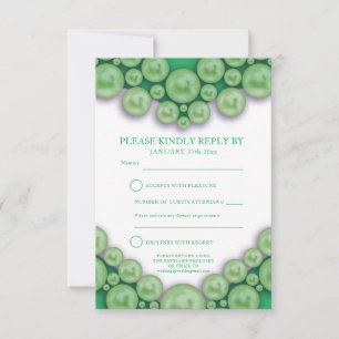 12. Jade Hochzeitstag Herzkarte RSVP Karte