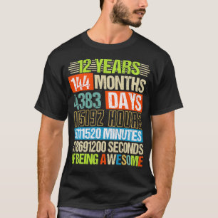 12 Jahre 144 Monate großartig 12. Geburtstag T-Shirt