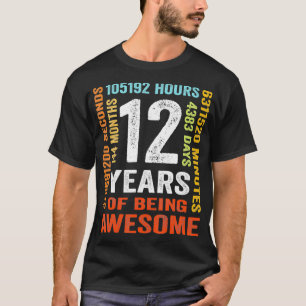 12 Jahre 144 Monate Phantastisch 12. Geburtstag T-Shirt