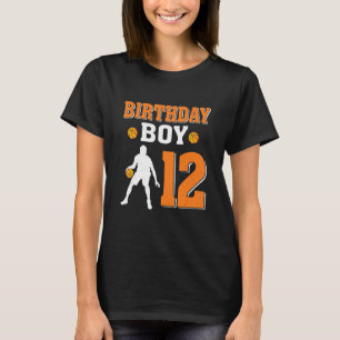 12 Jahre alt 12. Geburtstag Boy Basketball Party T-Shirt