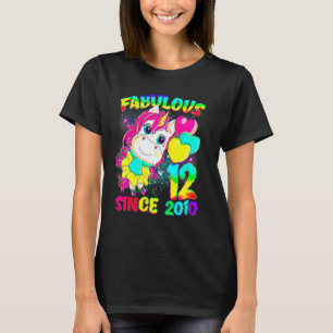 12 Jahre alt 12. Geburtstag Einhorn Girl Fabulous  T-Shirt