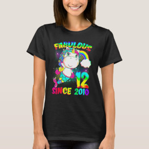12 Jahre alt 12. Geburtstag Einhorn Girl Fabulous T-Shirt