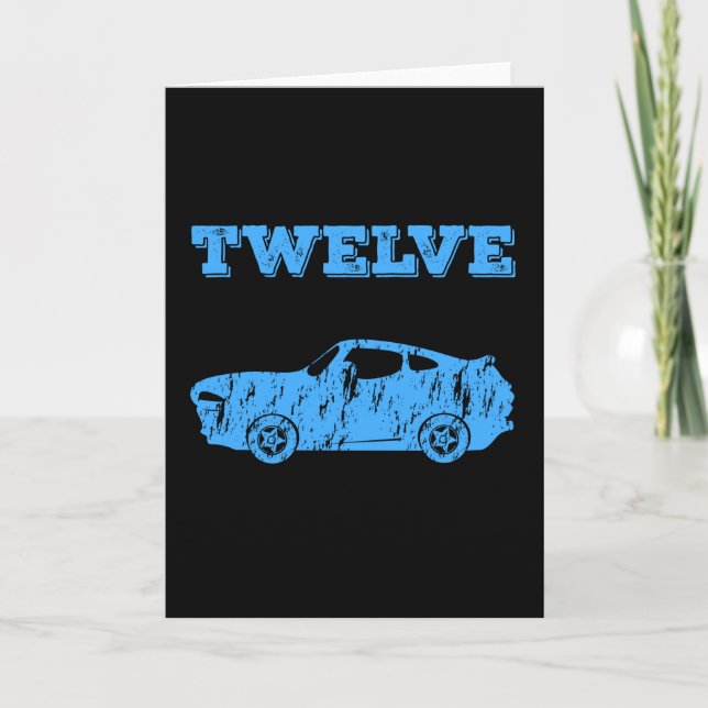 12 Jahre alt 12. Geburtstag Kinderwagen Karte (Vorderseite)
