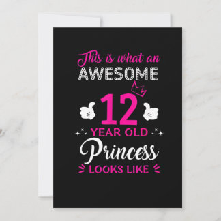 12 Jahre alt Geburtstagsgeschenk für Prinzessin Einladung