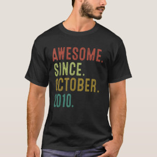 12 Jahre alt großartig seit Oktober 2010 12. Gebur T-Shirt