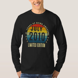 12 Jahre alt Vintag Juli 2010 12. Klassik T-Shirt