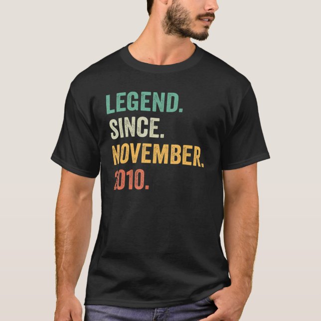 12 Jahre alte Legende Seit November 2010 12. Gebur T-Shirt (Vorderseite)