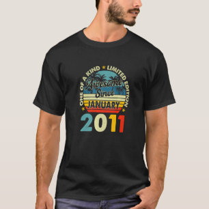 12 Jahre alte Vintage Januar 2011 12. Geburtstag R T-Shirt