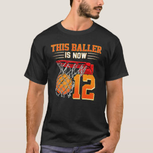 12 Jahre alter 12. Geburtstag Basketball für Boys T-Shirt