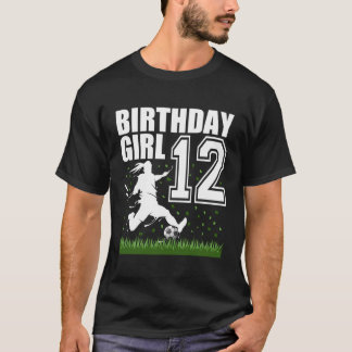 12 Jahre alter Fußball Geburtstagsparty Thema 12. T-Shirt