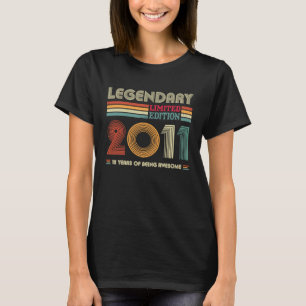 12 Jahre alter Legendär 2011 Retro 12. Geburtstag T-Shirt