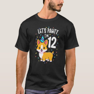 12 Jahre altes Corgi-Hund 12. Geburtstagsfeier Out T-Shirt