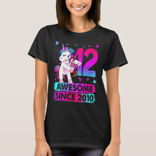 12 Jahre altes Einhorn Flossing 12. Geburtstag Ein T-Shirt