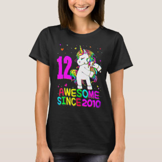 12 Jahre altes Einhorn Flossing 12. Geburtstagskin T-Shirt