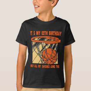 12 Jahre Altes Glück 12. Geburtstag Basketball 12. T-Shirt