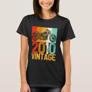 12 Jahre altes Retro-Motorrad Vintag 2010 12. T-Shirt