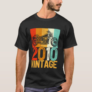 12 Jahre altes Retro-Motorrad Vintag 2010 12. T-Shirt