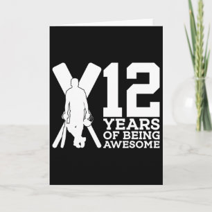 12 Jahre Awesome Cricket 12. Geburtstag  Karte