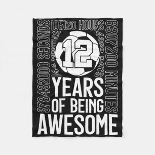 12 Jahre Awesome Fußball 12. Geburtstag  Fleecedecke