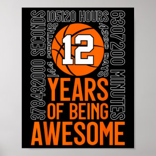 12 Jahre Awesome Sketll 12. Geburtstag  Poster