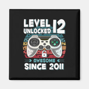 12 Jahre BDay Son Boy Fun Gamer 12. 12. Jährige Ge Magnet