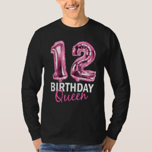 12 Jahre Geburtstag Mädchen Geburtstagsballons Pri T-Shirt