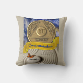 12 Jahre INDIVIDUELLE NAME OM Jubiläum Serenity Kissen