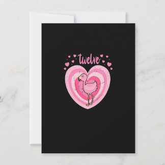 12 Jahre Niedlicher Flamingo Geburtstagskind 12. Einladung