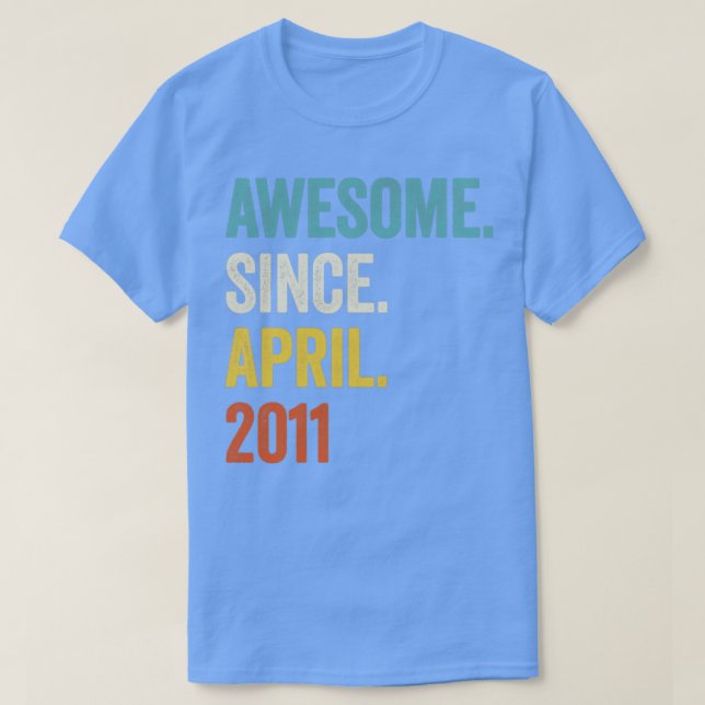 12 Jahre Phantastisch seit April 2011 12. Geburtst T-Shirt (Design vorne)
