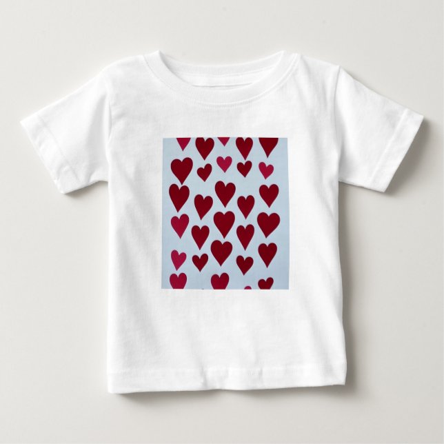 12-jährige Baby. weißer T - Shirt mit rotem Herzde (Vorderseite)