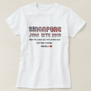 12. Juni 2018 USA Nordkorea Singapur Treffen T-Shirt