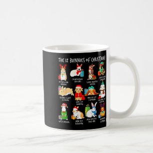 12 Katzen Weihnachten Lustiger Hase Santa Weihnach Kaffeetasse
