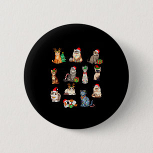 12 Katzen Weihnachten Lustiges Weihnachten Katzenl Button