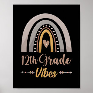 12. Klasse Vibes Zwölfte Klasse Zurück zur Schule Poster