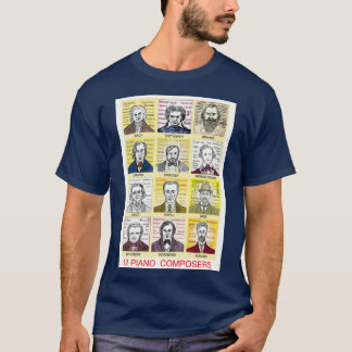 12 Klavierkomponentenportraits T-Shirt
