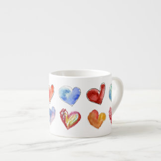 12 Künstlerisch-3 Lieben Herz-Espresso Tasse