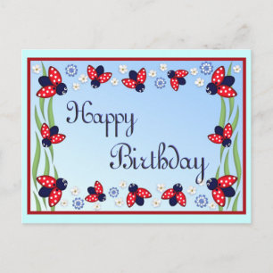 12 Ladybugs Postkarte