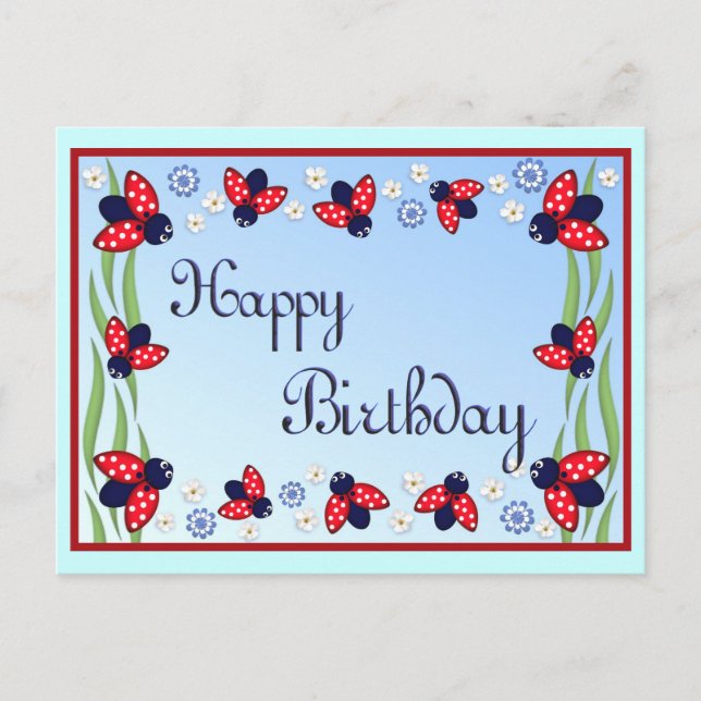 12 Ladybugs Postkarte (Vorderseite)