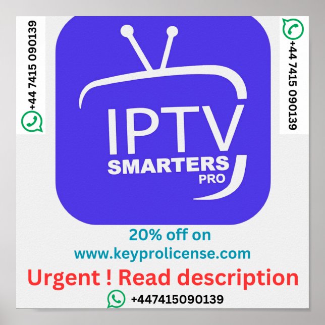 12 Monate Abonnement für IPTV keyprolicense.com Poster (Vorne)