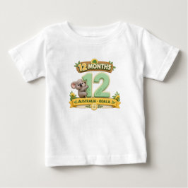 12 Monate Baby-Meilenstein Erster Geburtstag Baby T-shirt
