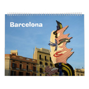 12 Monate Barcelona, Spanien Mauerkalender Kalender