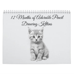 12 Monate bezaubernde Bleistiftzeichnungen von Kät Kalender