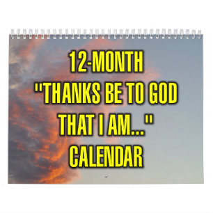 12-Monate "Dank sei Gott, dass ich..." Kalender