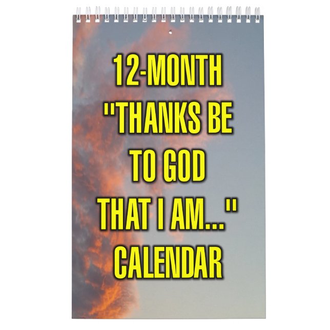 12-Monate "Dank sei Gott, dass ich..." Kalender (Titelbild)